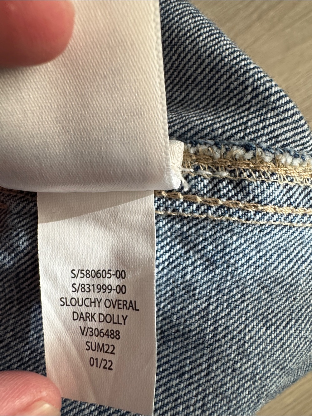 GAP Distressed Dark Blue Denim Overalls- Women’s Large. Gently Used Condition. - Picture 4 of 4